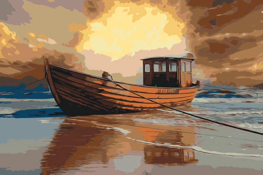 Diamond Painting - Boot op zee 2 - SEOS Shop ®