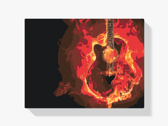Diamond Painting - Brandende gitaar - SEOS Shop ®