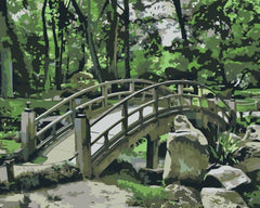 Diamond Painting - Brug in de tuin - SEOS Shop ®