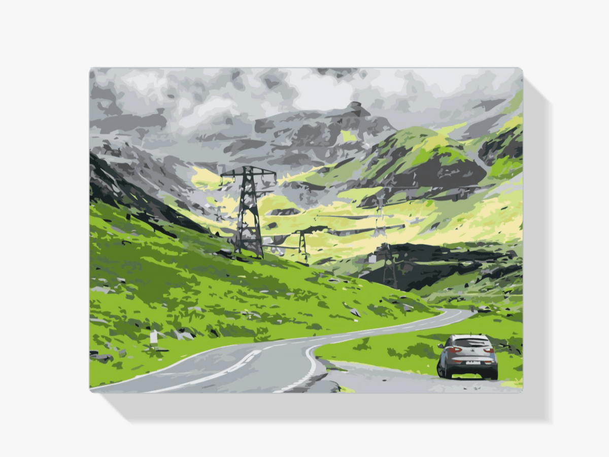 Diamond Painting - De Transfagarasan weg in Roemenië - SEOS Shop ®