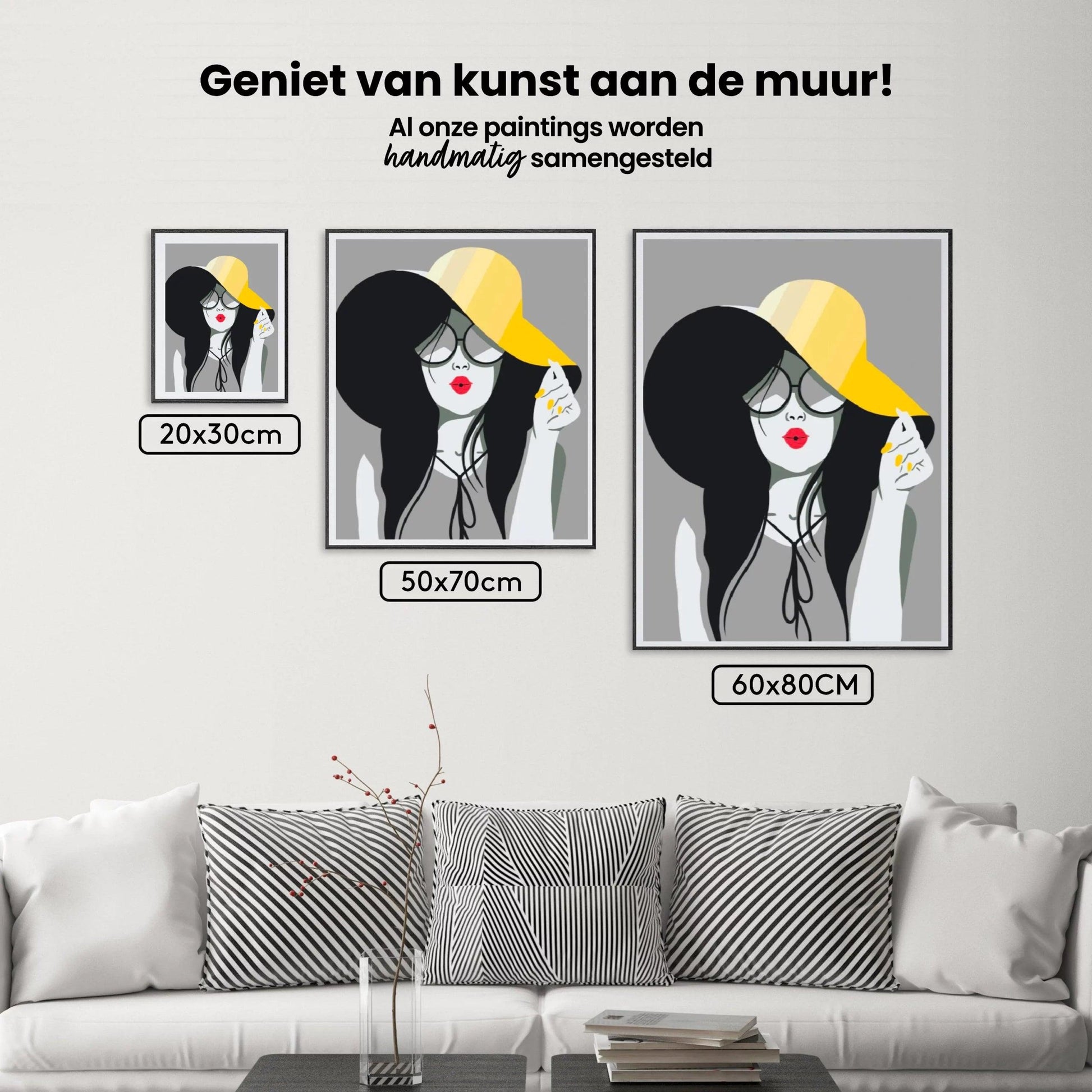 Diamond Painting - De dame met de gele hoed - SEOS Shop ®