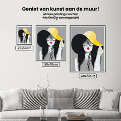 Diamond Painting - De dame met de gele hoed - SEOS Shop ®