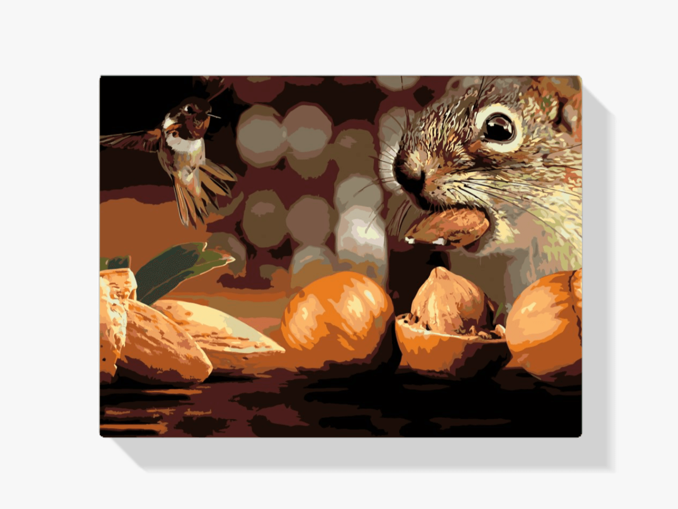 Diamond Painting - Eekhoorn en vogel - SEOS®