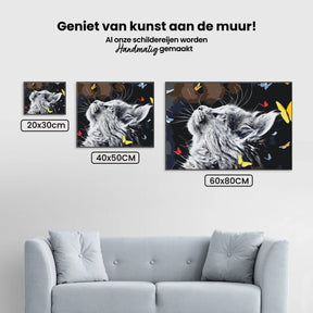 Diamond Painting - Een kat tussen de vlinders - SEOS®