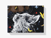 Diamond Painting - Een kat tussen de vlinders - SEOS®
