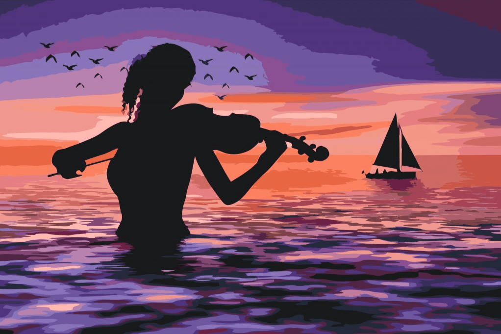 Diamond Painting - Een paddenstoel speler in de zee - SEOS Shop ®