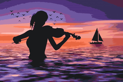 Diamond Painting - Een paddenstoel speler in de zee - SEOS Shop ®