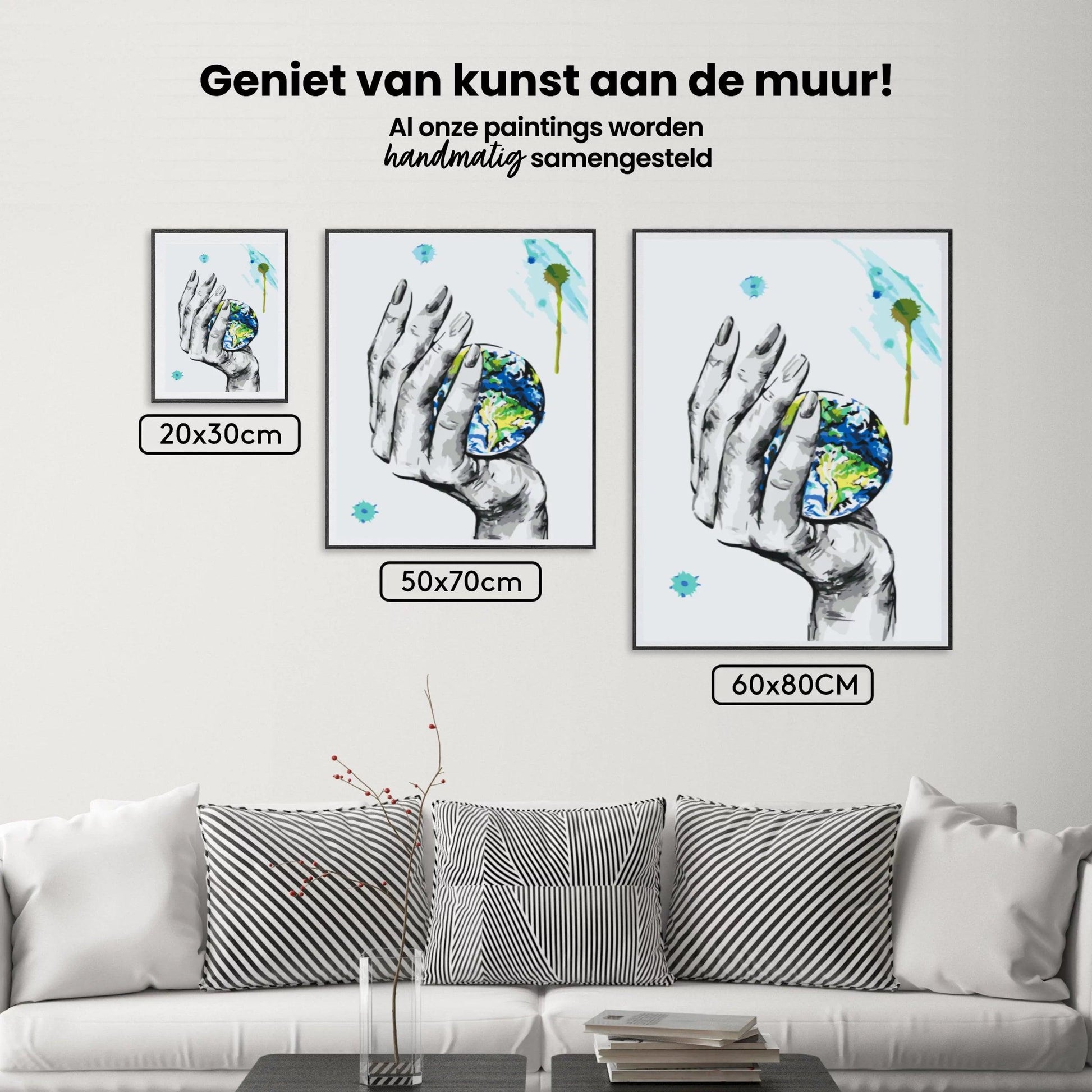 Diamond Painting -  Een planeet in de hand van een vrouw - SEOS Shop ®