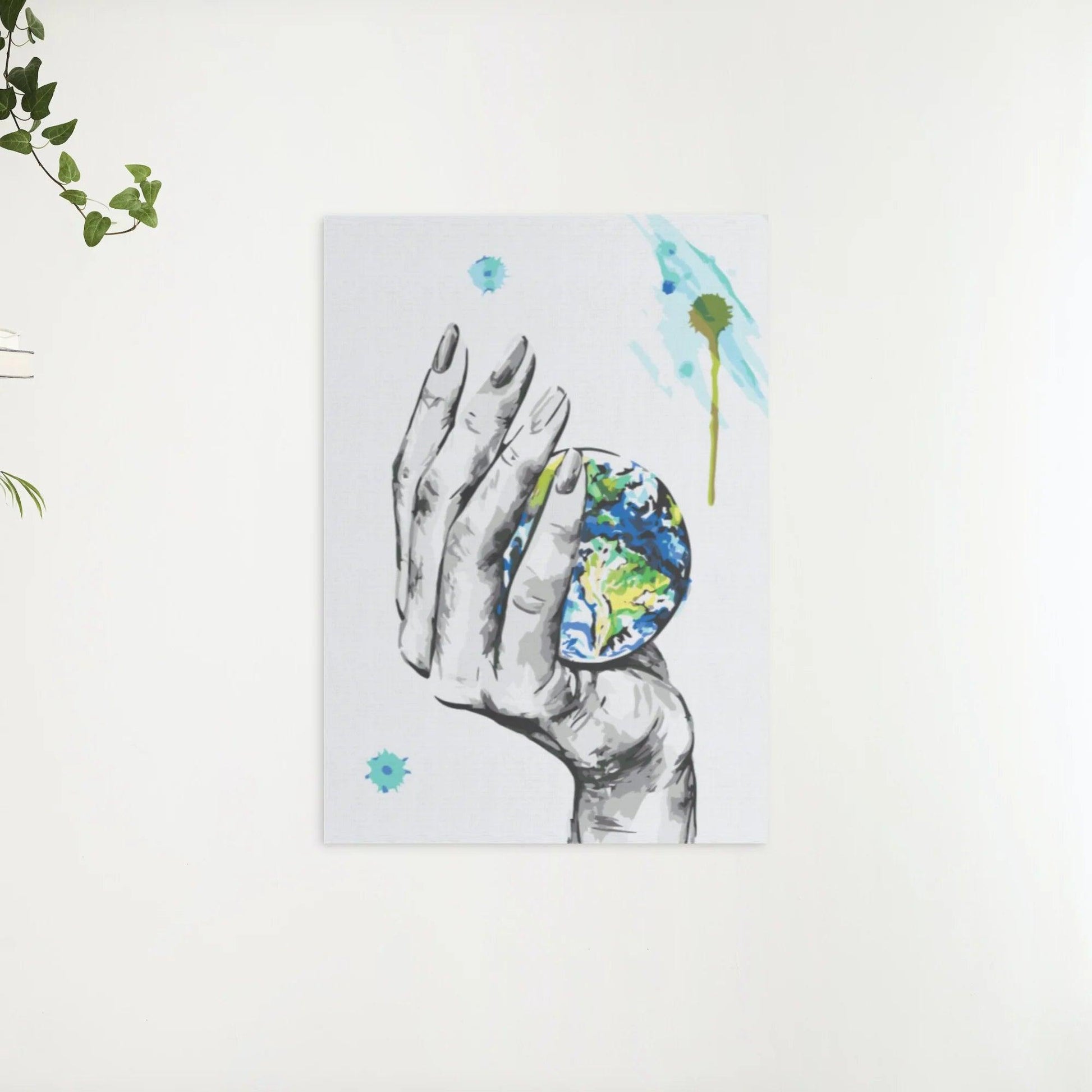 Diamond Painting -  Een planeet in de hand van een vrouw - SEOS Shop ®
