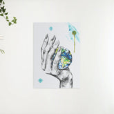 Diamond Painting -  Een planeet in de hand van een vrouw - SEOS Shop ®