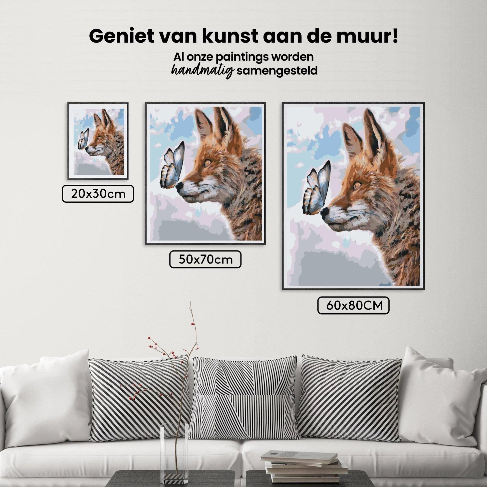 Diamond Painting - Een vos met een vlinder op zijn snuit - SEOS®