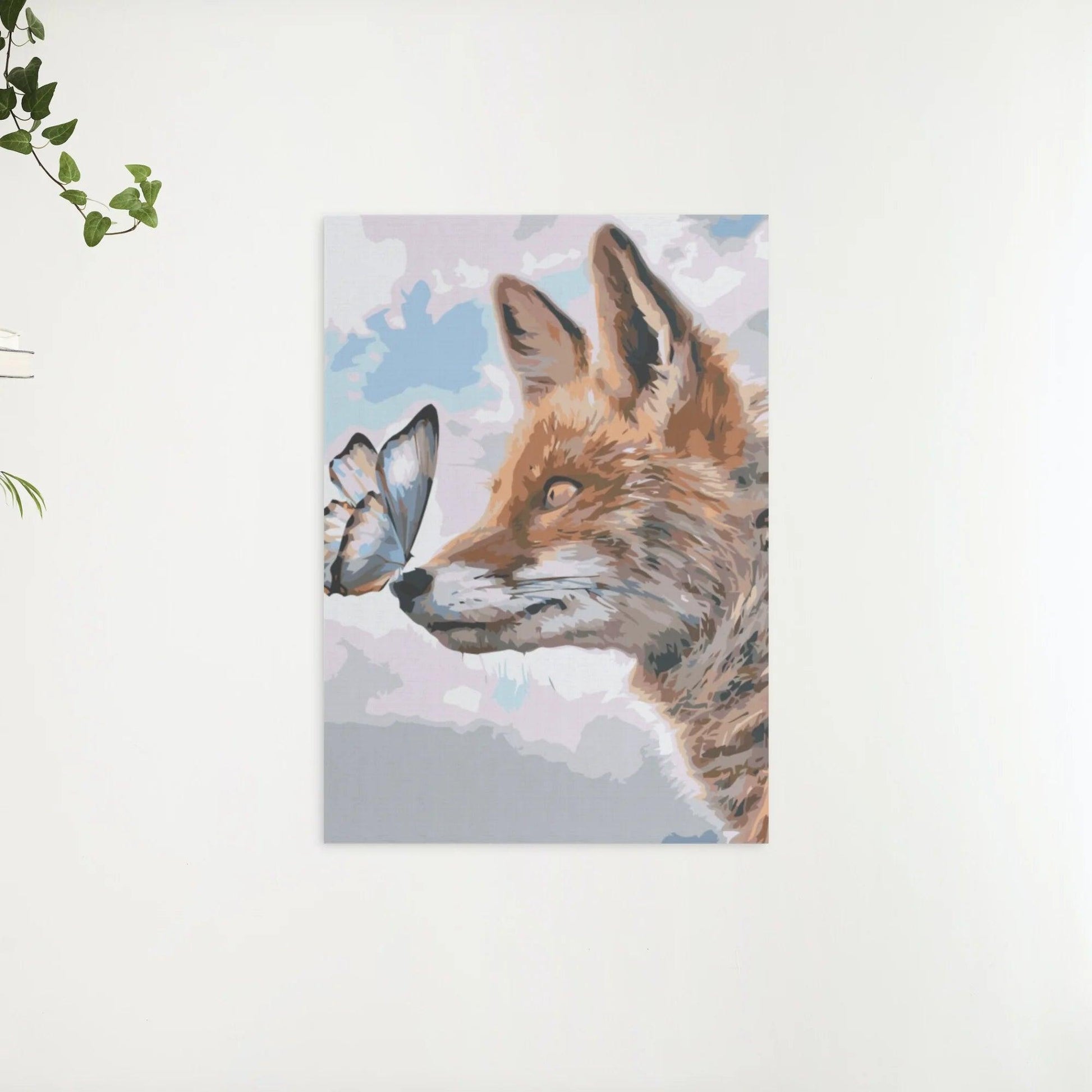 Diamond Painting - Een vos met een vlinder op zijn snuit - SEOS®