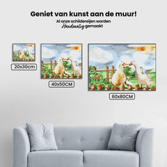 Diamond Painting - Eendenfamilie in de tuin - SEOS®