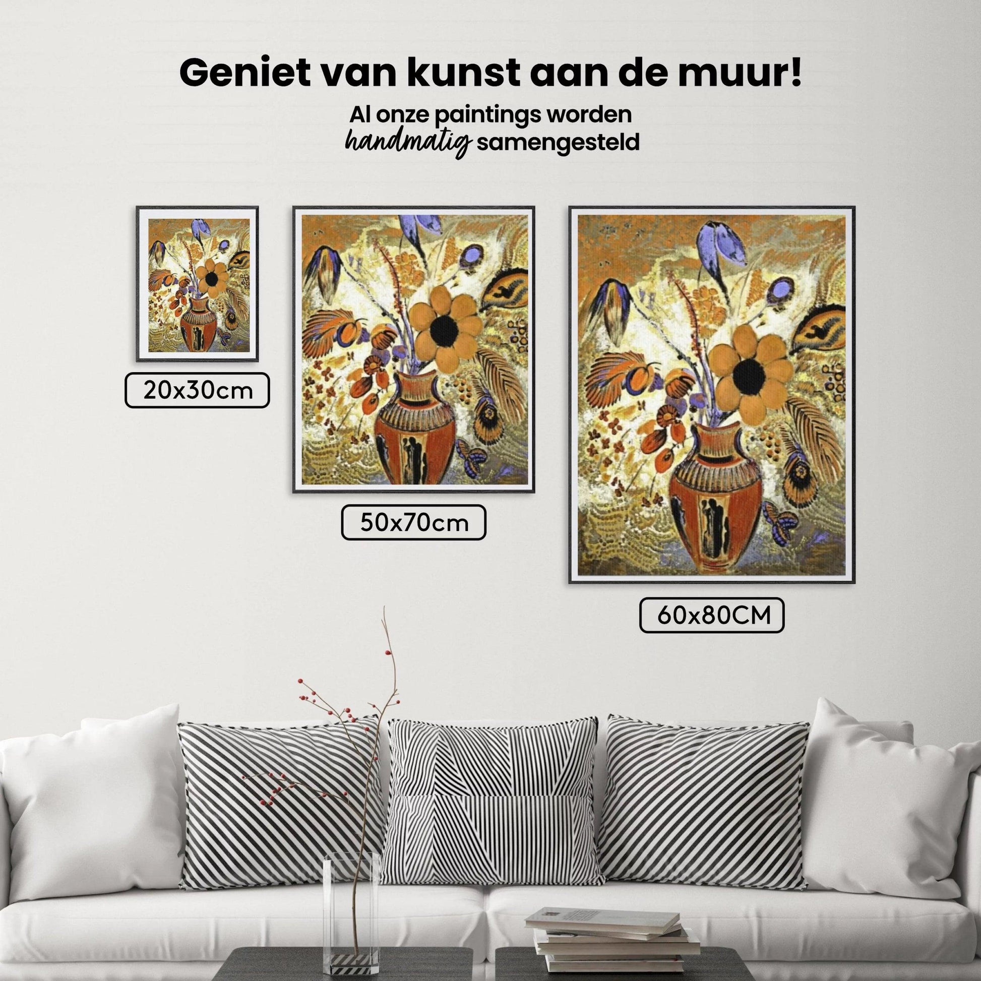 Diamond Painting - Etruskische vaas met bloemen - SEOS Shop ®