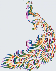 Diamond Painting - Gekleurde pauw 2 - SEOS®