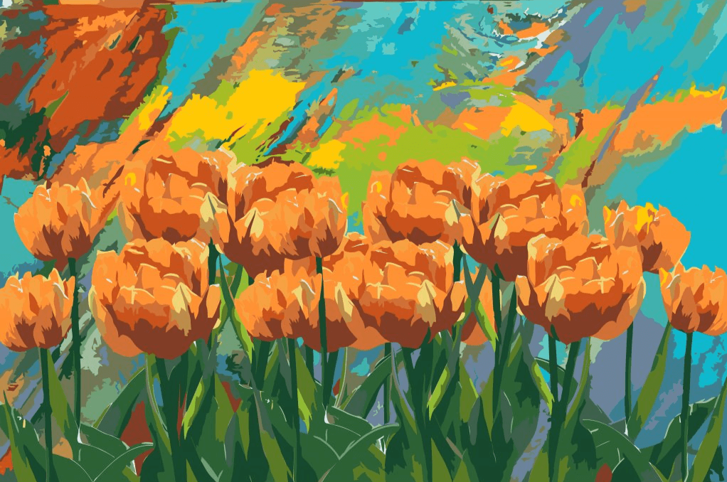 Diamond Painting - Geschilderde tulpen - SEOS Shop ®