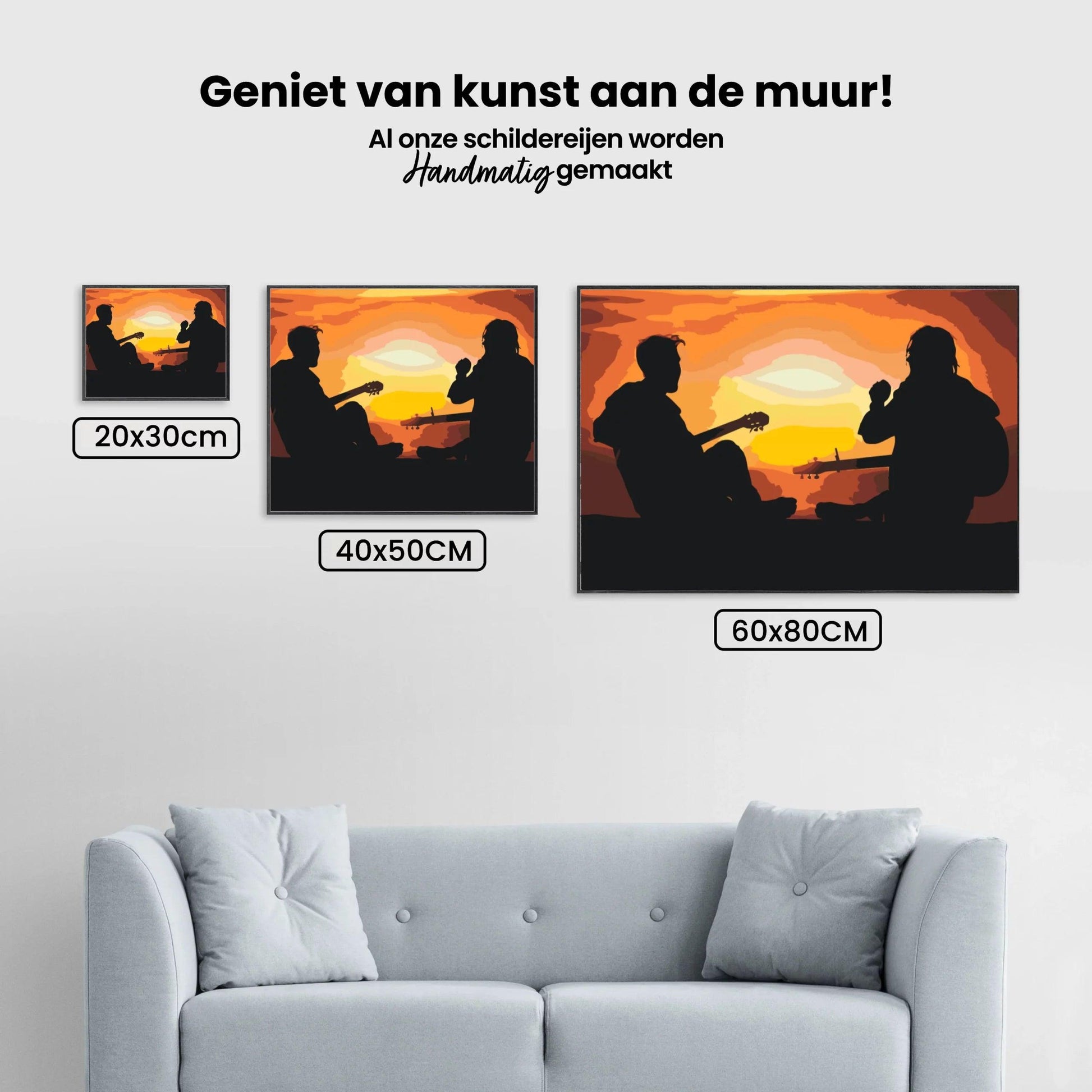 Diamond Painting - Gitaristen bij zonsondergang - SEOS Shop ®