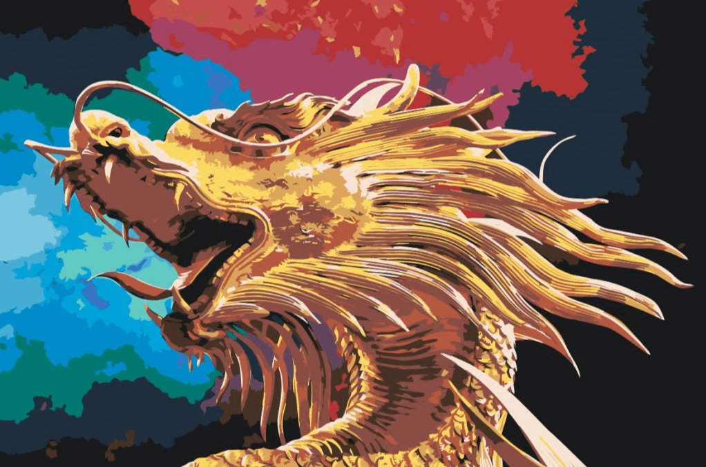 Diamond Painting - Gouden Draak - SEOS Shop ®