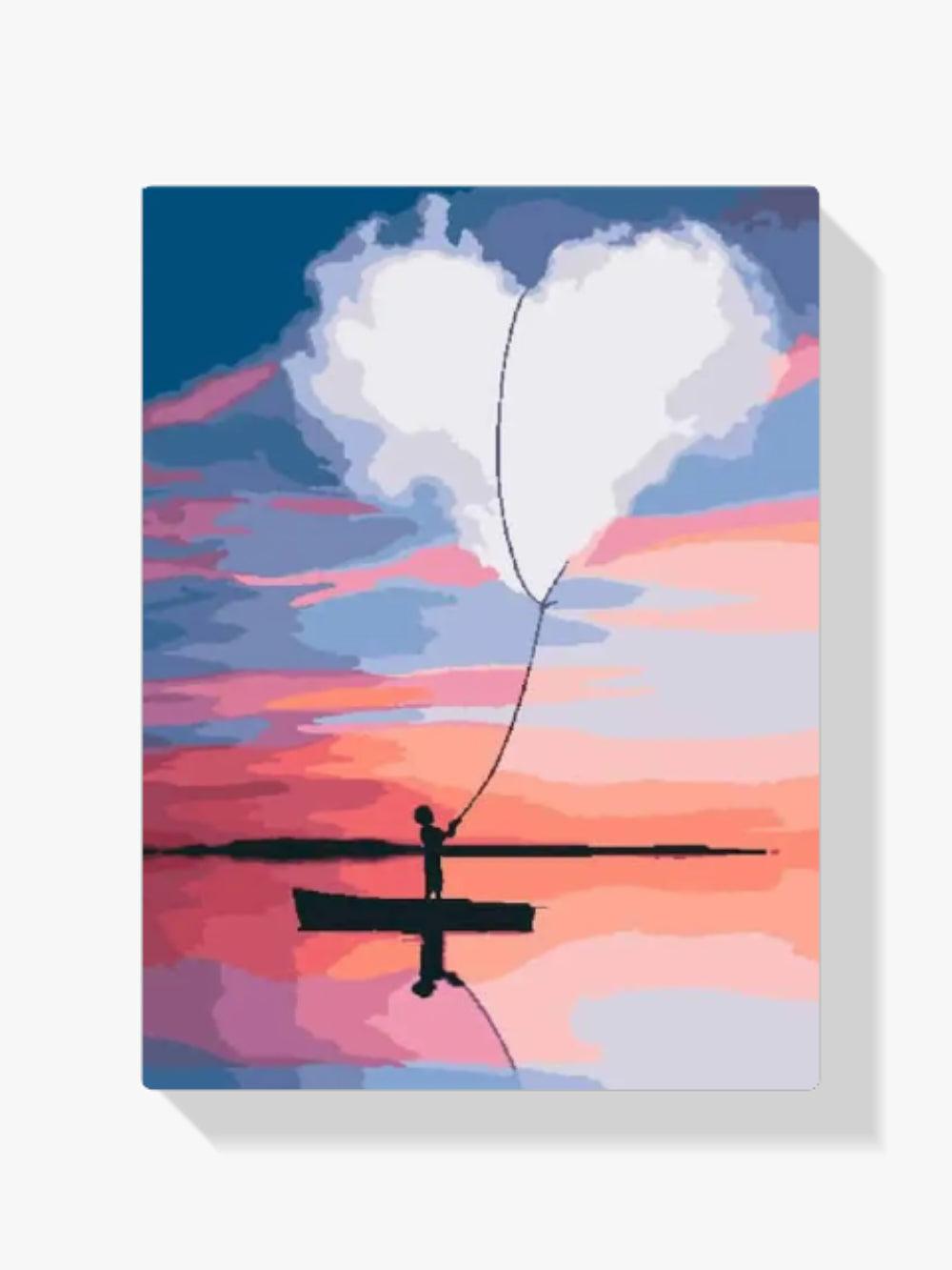 Diamond Painting - Hartje aan boot - SEOS Shop ®