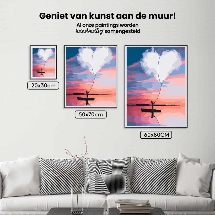 Diamond Painting - Hartje aan boot - SEOS Shop ®