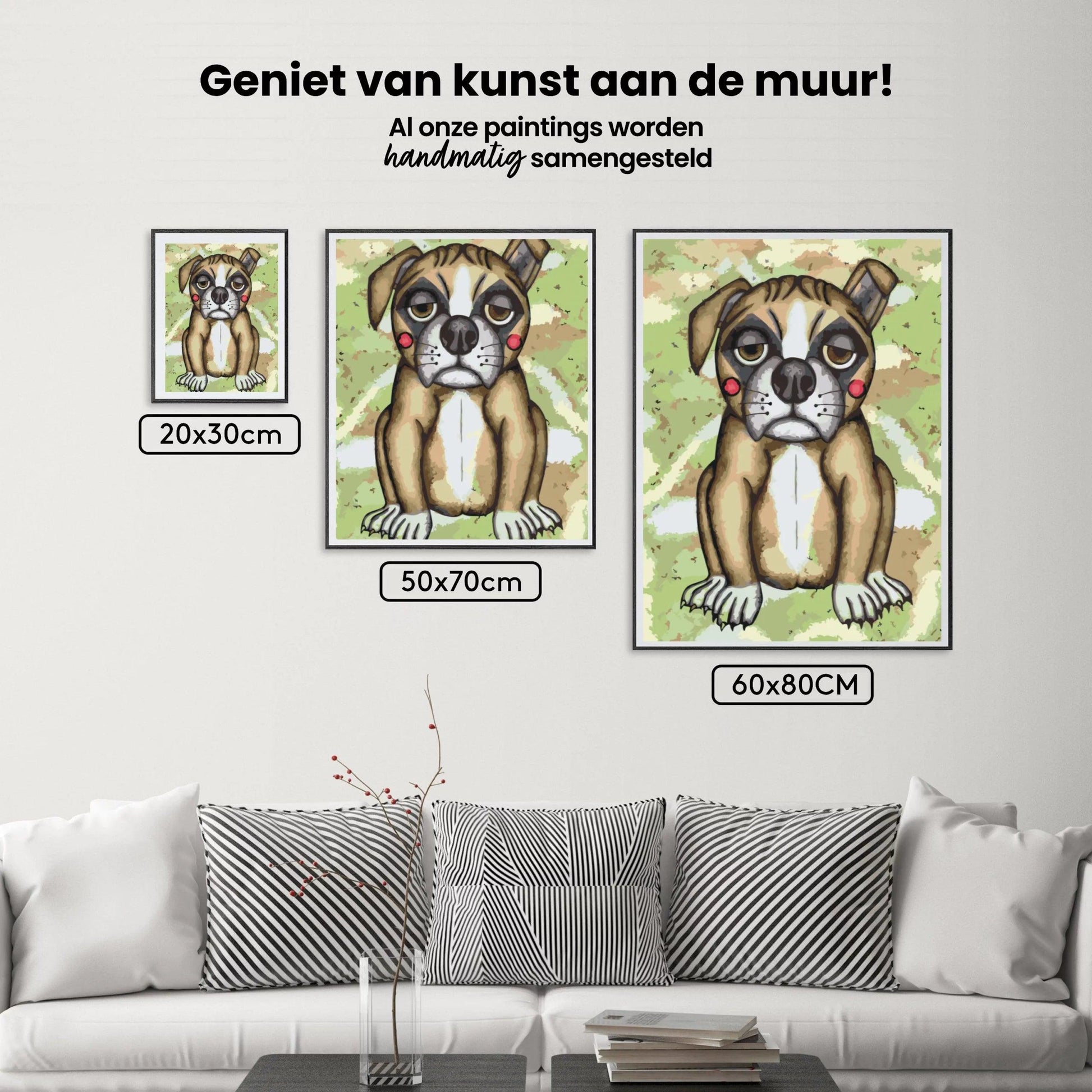 Diamond Painting - Hond met roze wangen - SEOS®