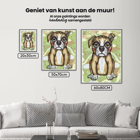 Diamond Painting - Hond met roze wangen - SEOS®
