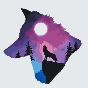 Diamond Painting - Huilende Wolf - SEOS®