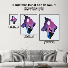 Diamond Painting - Huilende Wolf - SEOS®
