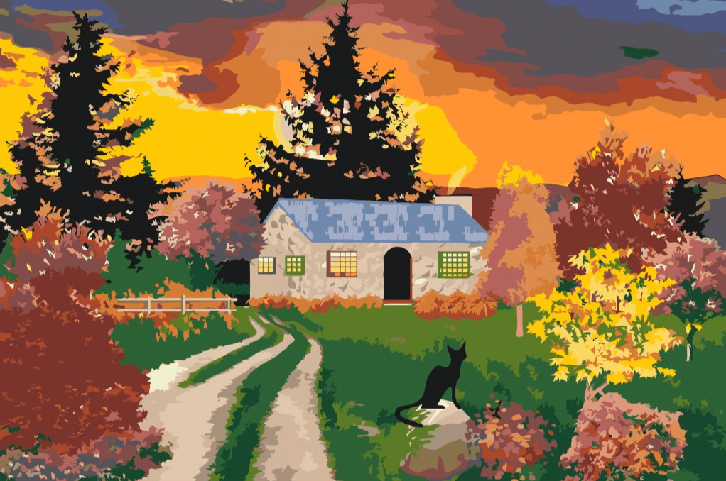 Diamond Painting - Huis in de natuur - SEOS Shop ®