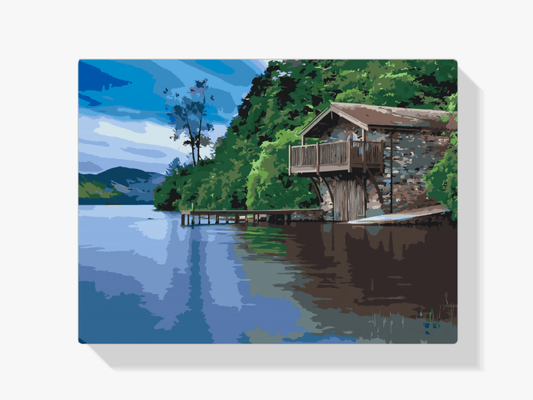 Diamond Painting - Huisje aan het meer - SEOS Shop ®