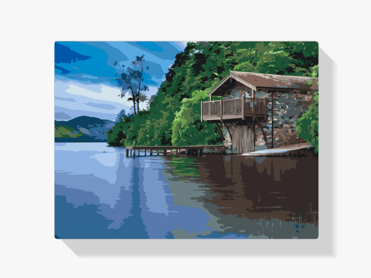 Diamond Painting - Huisje aan het meer - SEOS Shop ®
