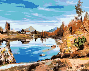 Diamond Painting - Huisje aan het meer - SEOS Shop ®