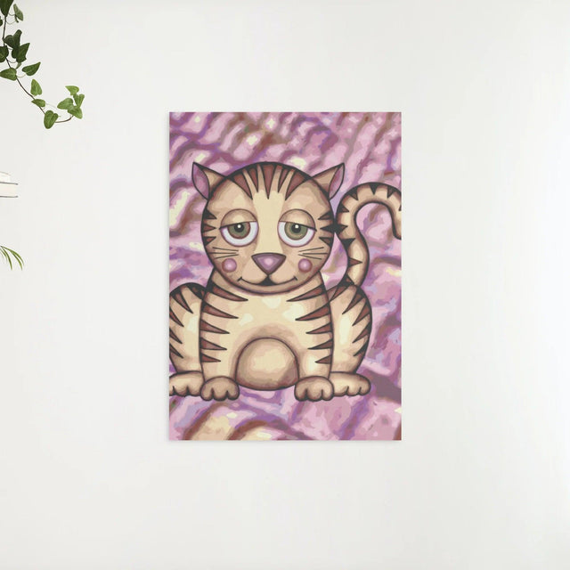 Diamond Painting - Kat met paarse wangen - SEOS®