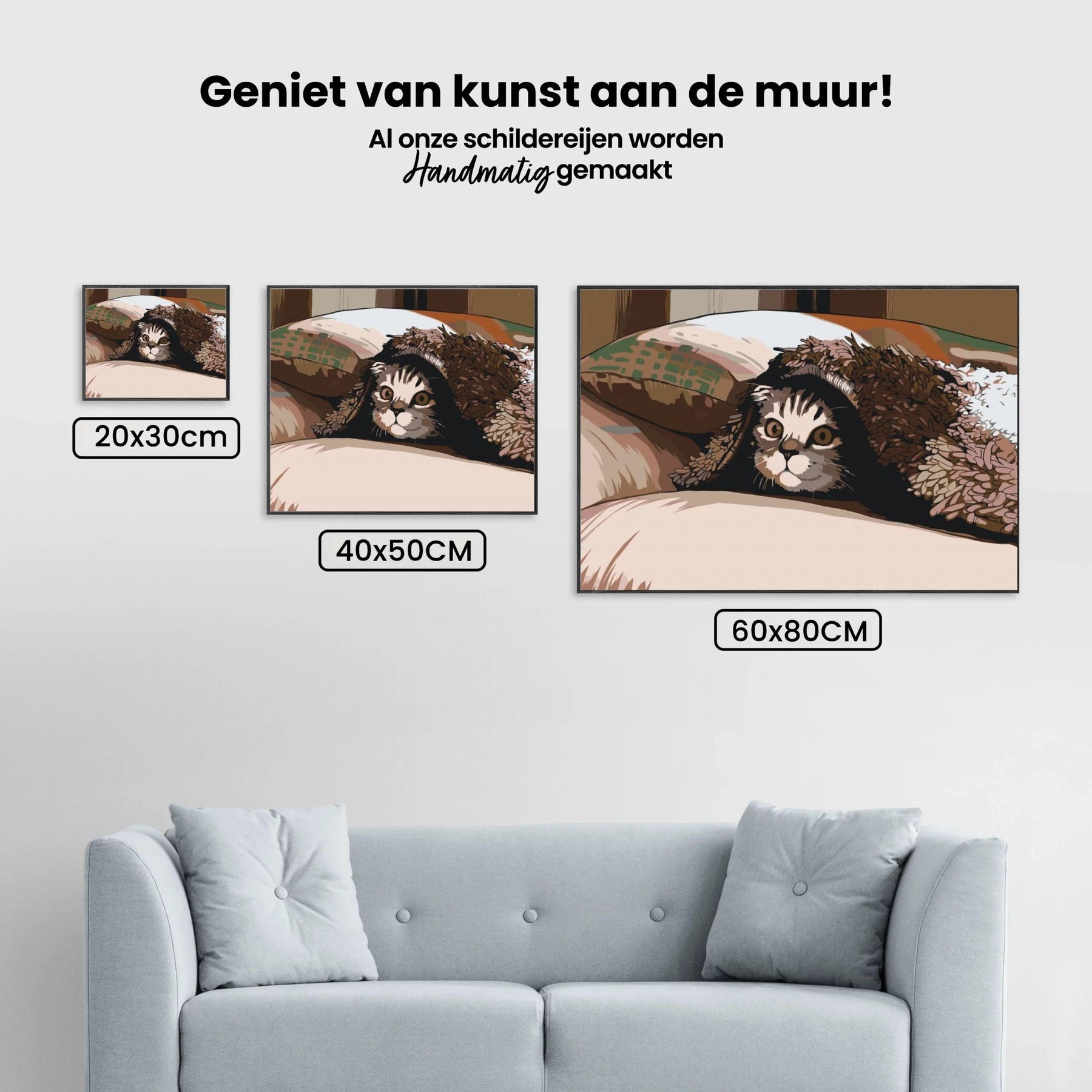 Diamond Painting - Kat onder het kussen - SEOS®