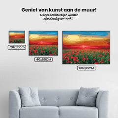 Diamond Painting - Klaprozenveld bij zonsondergang - SEOS Shop ®