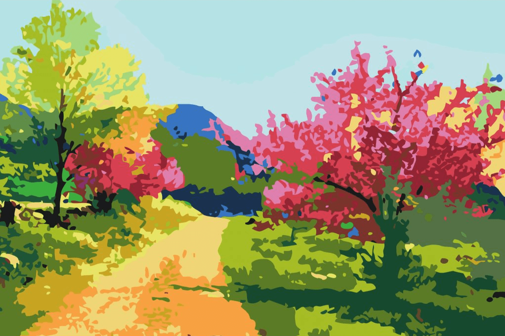 Diamond Painting - Kleurrijk landschap - SEOS Shop ®