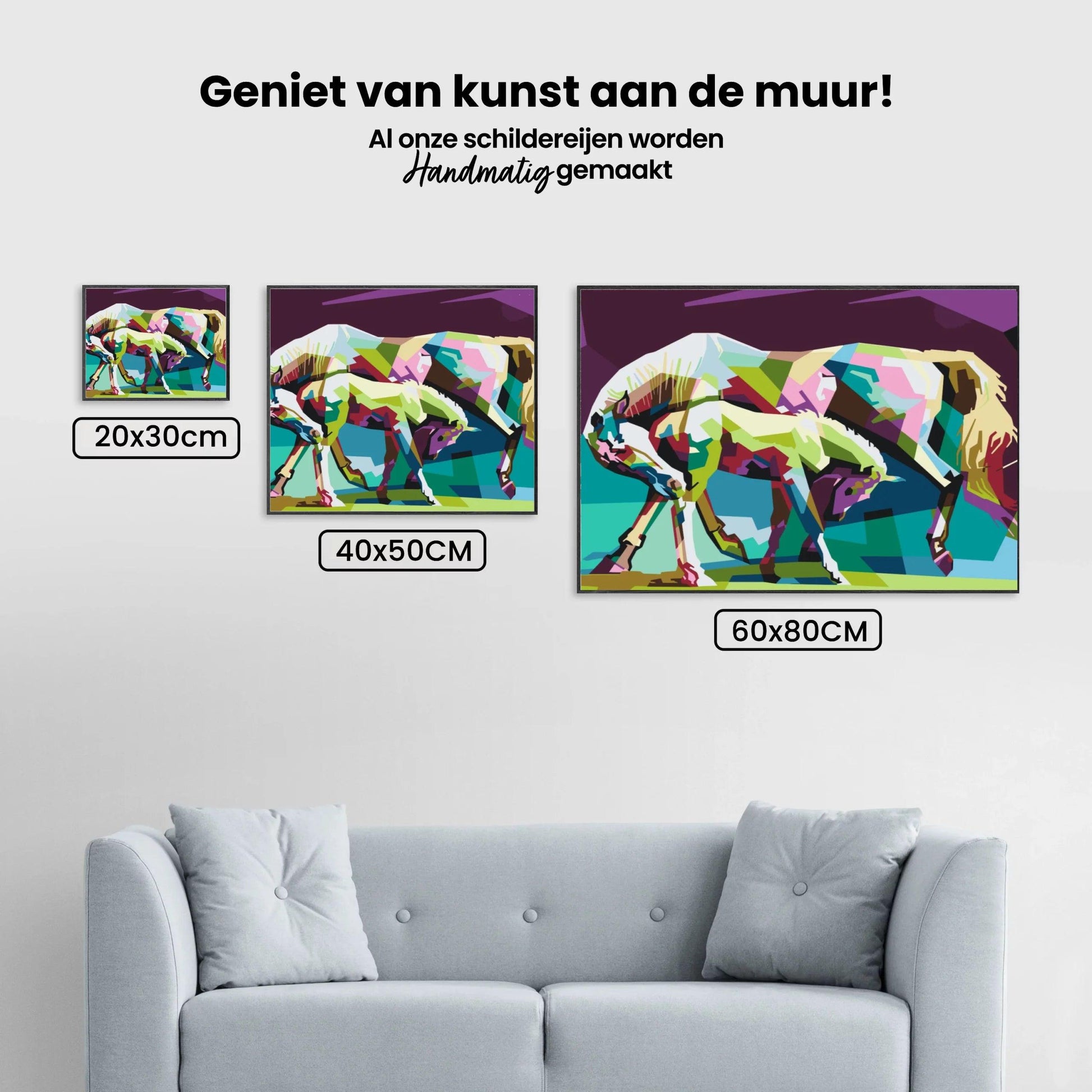 Diamond Painting - Kleurrijke paarden - SEOS®