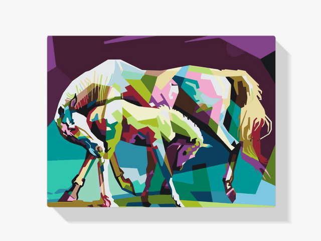 Diamond Painting - Kleurrijke paarden - SEOS®