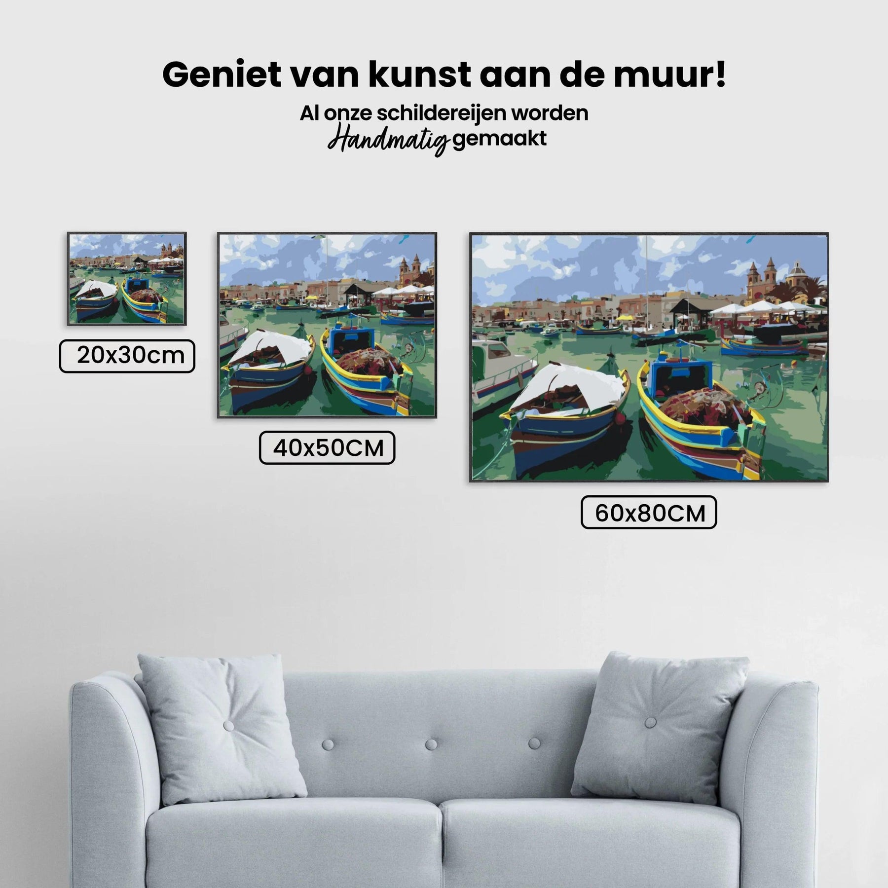 Diamond Painting - Kleurrijke vissersboten - SEOS Shop ®