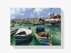 Diamond Painting - Kleurrijke vissersboten - SEOS Shop ®