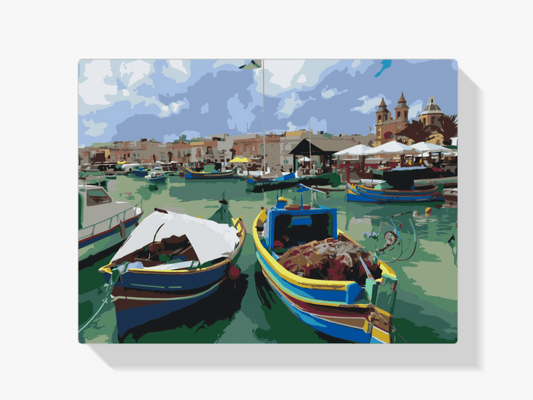 Diamond Painting - Kleurrijke vissersboten - SEOS Shop ®