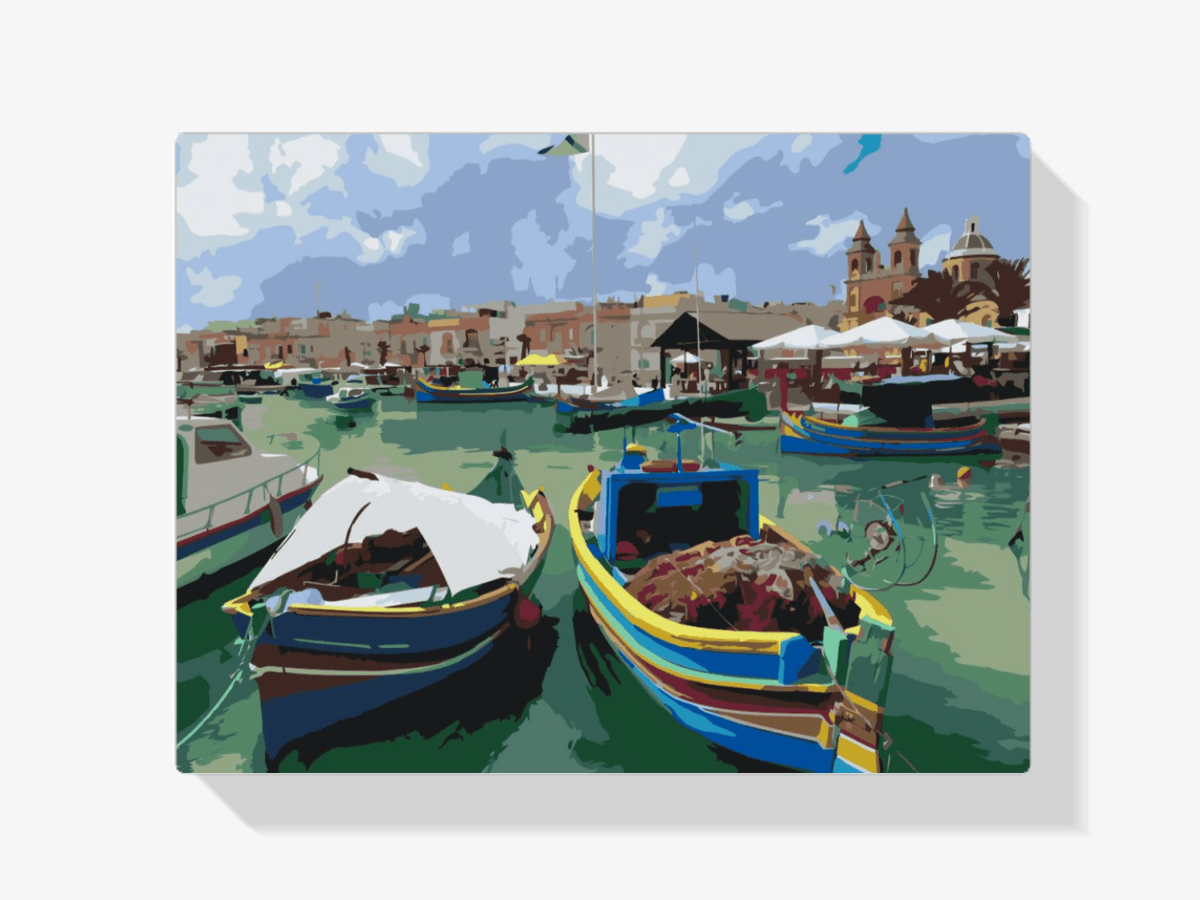 Diamond Painting - Kleurrijke vissersboten - SEOS Shop ®