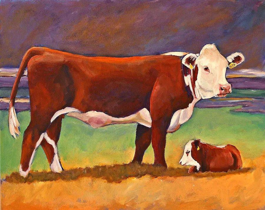 Diamond Painting Koe en Kalf