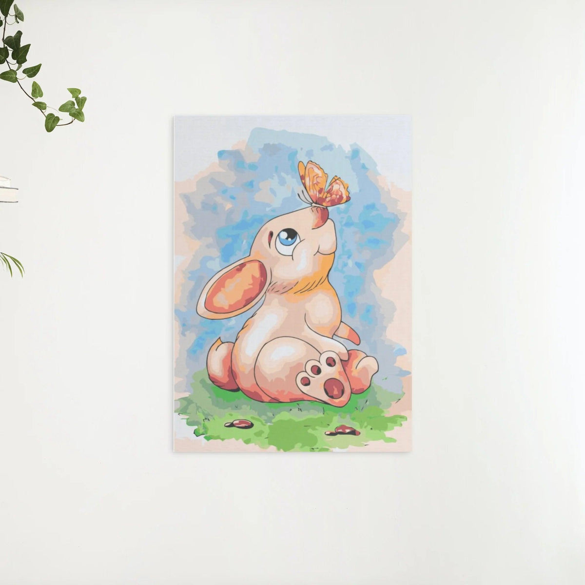 Diamond Painting - Konijn met een vlinder op zijn neus - SEOS®