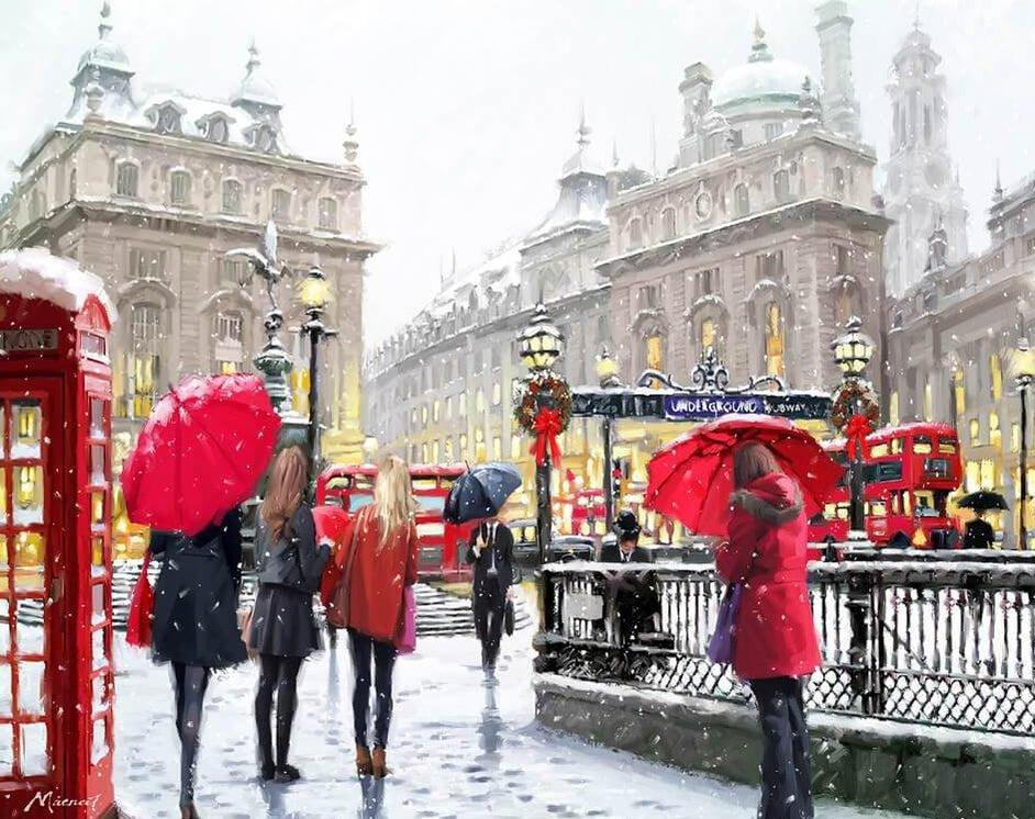 Diamond Painting - Londen in sneeuw - SEOS Shop ®