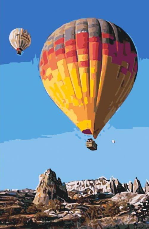 Diamond Painting - Luchtballonnen in de bergen - SEOS Shop ®