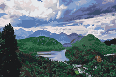 Diamond Painting - Meer in de Alpen - SEOS Shop ®