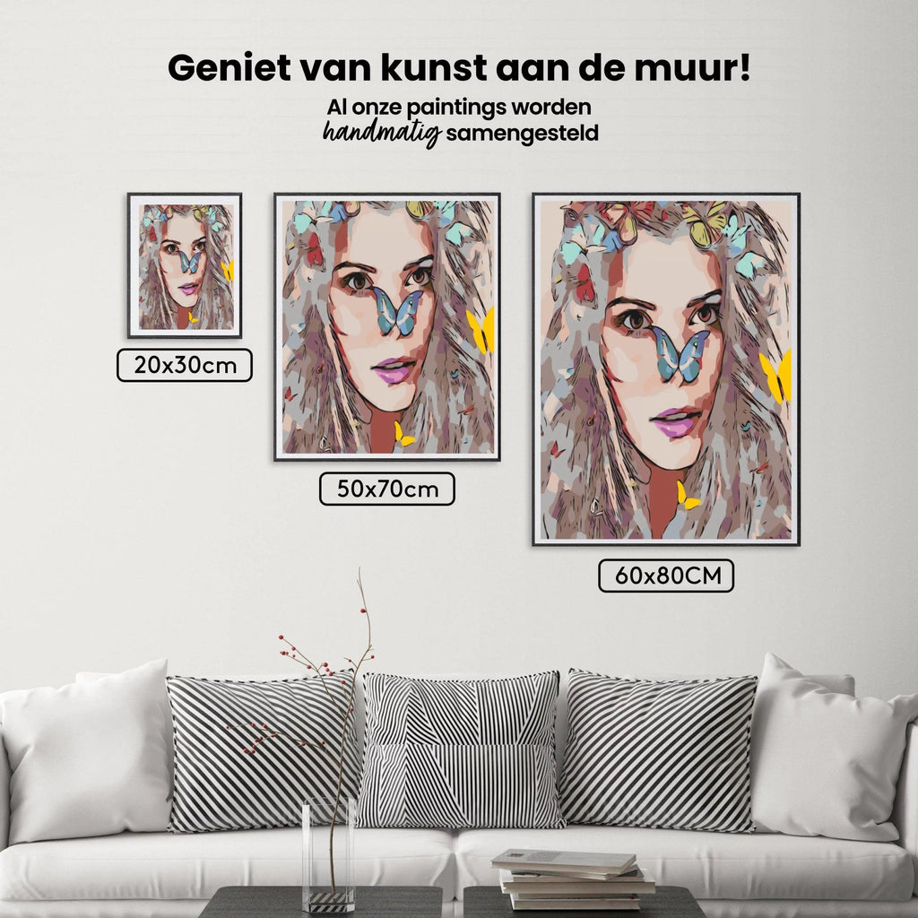 Diamond Painting - Meisje met vlinders - SEOS Shop ®