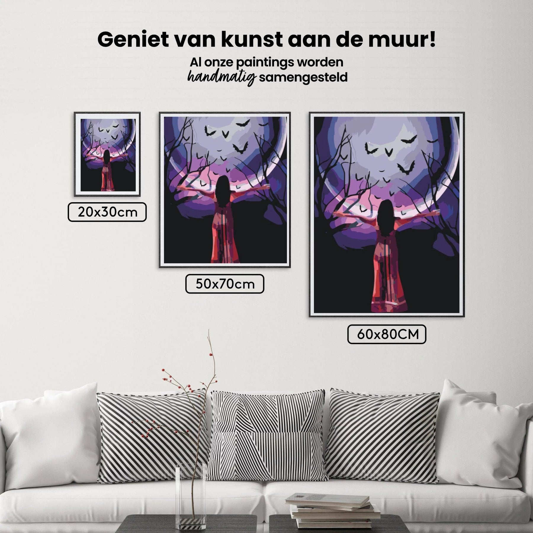 Diamond Painting - Mysterieuze vrouw onder de volle maan - SEOS Shop ®