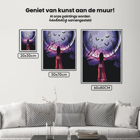 Diamond Painting - Mysterieuze vrouw onder de volle maan - SEOS Shop ®